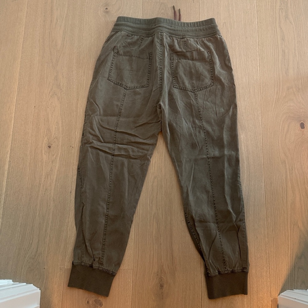 Anthropologie Khaki Joggers with Pink Accents - Picture 6 of 6